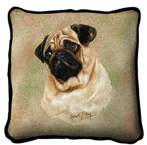Pug fawn pillow pure country - pug,