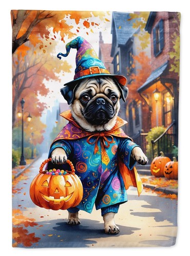 Pug fawn trick - or, treat